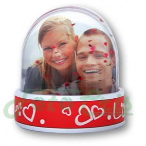 Glob foto Love personalizabil cu 2 poze