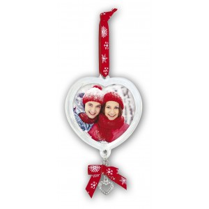 Decoratiune pom de Craciun in forma de inima