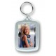 Breloc plastic transparent, personalizabil cu 2 foto 3,5x4,5cm